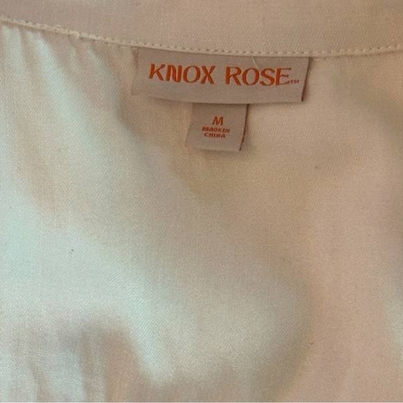 Knox Rose Cream Casual Button Down Shirt Medium - Picture 4 of 4